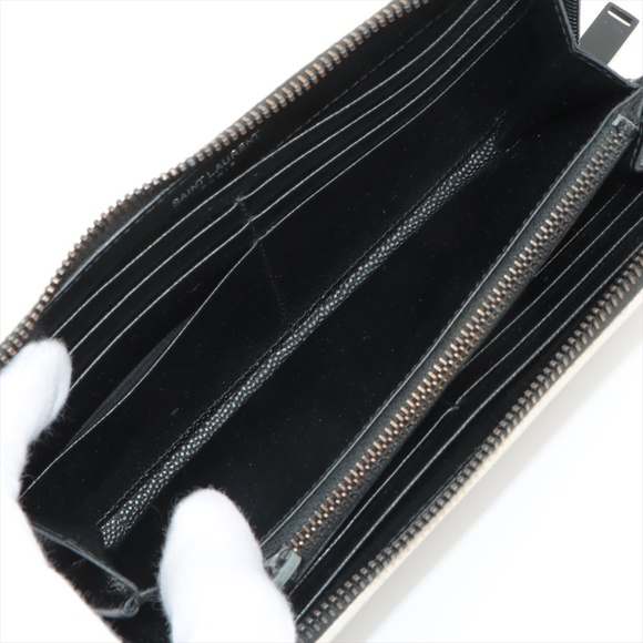 SAINT LAURENT Monogram Matelasse Zip Around Calfskin Continental Wallet - Picture 5 of 10